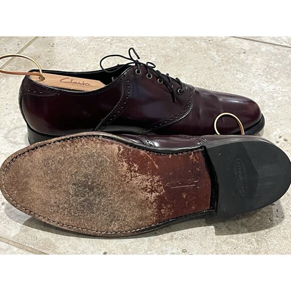 FLORSHEIM IMPERIAL Men's Leather Dress Shoes Blucher Brown Cordovan VTG USA 10D - Picture 7 of 15